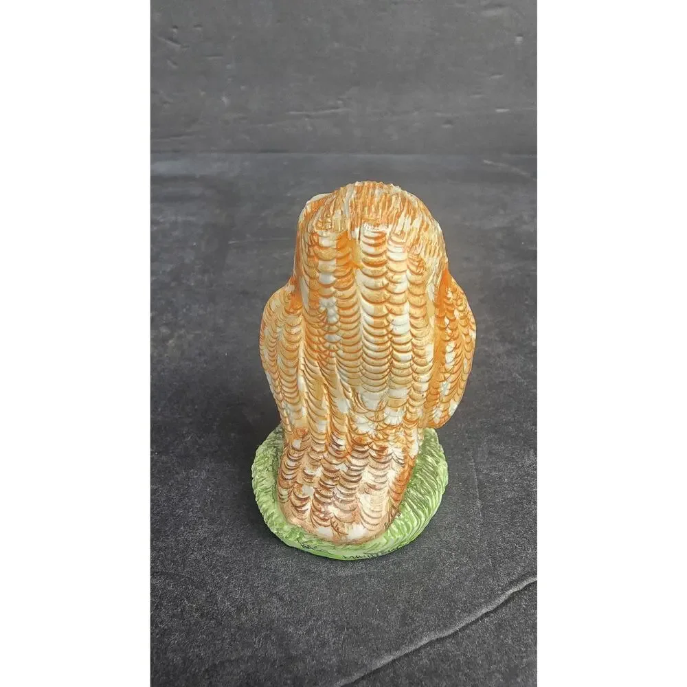 Miniature Owl Figurine Painted Signed Basil Matthews Made in England